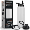thumbnail image 1 of Termo para Café y Agua de Acero Inoxidable 40 Oz (1200 ml): Contiene 3 Tapas para Diferentes tipos de Bebidas, Ideal para Mantener la Temperatura Deseada (White), 1 of 5