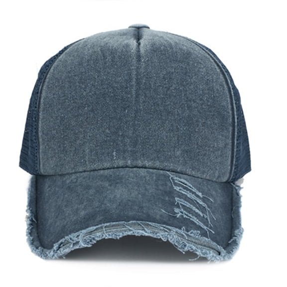 Dyfzdhu Summer Distressed Cotton Women Caps Baseball Hat Mesh Sun Sport Hats Cap Streetwear Adjustable