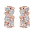 thumbnail image 2 of 1/4 Carat Diamond Hoop Earrings in 10K Rose Gold - IGI Certified, 2 of 3