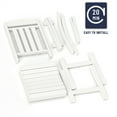 thumbnail image 4 of Patio Slat Rocking Chair, HDPE Plastic Weather Resistant Porch Rocker,White, 4 of 8