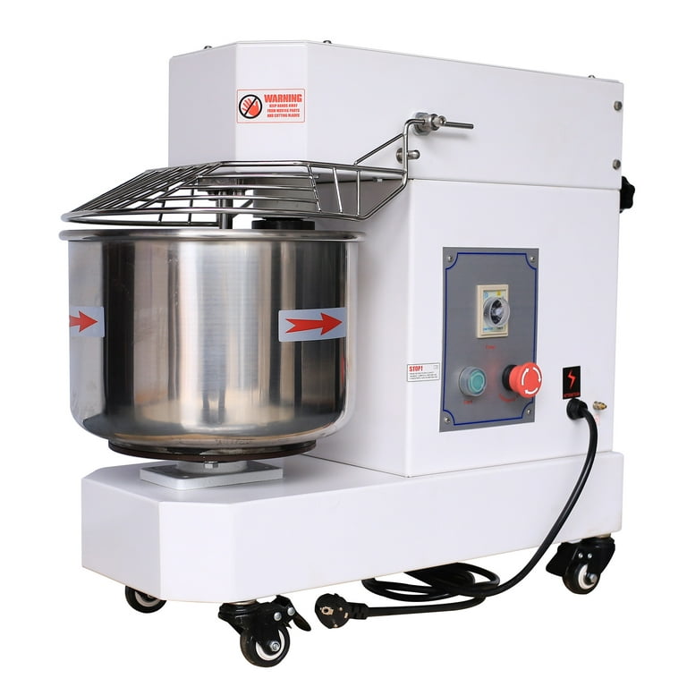 Hakka Commercial Dough Mixers 10 Quart Stainless Steel Spiral Mixer-DN10(110V/60Hz,1  Phase) 