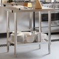 thumbnail image 1 of vidaXL Table de Cuisine avec Dosseret 82,5x55x93 cm Acier Inoxydable, 1 of 5