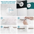 thumbnail image 4 of No Hook Shower Curtain, Teal Black Ombre Shower Curtains for Bathroom with See Through Top Window, Gradient Contemporary Abstract Art Waterproof & Washable Bath Curtain Stall 48"x72", 4 of 9