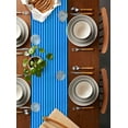 thumbnail image 2 of ERUNPONLY Violet Striped Table Runner - 70 Inch Long Geometric Vertical Modern Minimalist Cotton and Linen Blended Dress Scarves Farmhouse Table Runner for Kitchen Dining, Coffee Table, 13"x70", 2 of 8