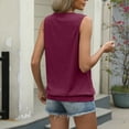 thumbnail image 3 of Lisingtool Tank Top Women Casual Soft Loose Spring Summer V Neck Sleeveless Tee Shirts Basic Trendy Outfits Clothes Wine, 3 of 4