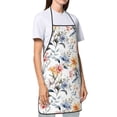thumbnail image 3 of Fuzoiu Lilies Flowers Print Waterproof Apron, Kitchen Apron for Women Men Chef, Apron for Christmas Dinner Party Cooking Baking Crafting House Cleaning Kitchen, 3 of 7