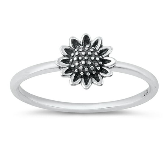 Sunflower Bali Inspired Ring .925 Sterling Silver Band Jewelry Female Male Unisex Size 9