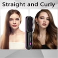 thumbnail image 2 of Cepillo alisador de pelo inalámbrico con tecnología iónica, 3 niveles de calor, para todo tipo de cabello, color negro., 2 of 5