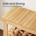 thumbnail image 4 of LEDREM 3-Tier Bamboo Shoe Bench Organizer, Multi-Functional Entryway Storage with Seat, 286lb Capacity, Quick Assembly, Natural, 4 of 6
