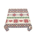 thumbnail image 4 of YFYANG Square Polyester Table Cloth, 60" x 60" Reusable Table Cover Kitchen Dining Room Vintage Christmas Stripes Decorative Tablecloths for Tables of 2-4 People, 4 of 8