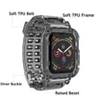 thumbnail image 3 of Tekcoo Crystal Clear iWatch Band Strap with Rugged Bumper Case Accessories fits for Apple Watch 38mm 40mm 42mm 44mm 41mm 45mm, iWatch Series SE/7/6/5/4/3/2/1 -Black, 3 of 10