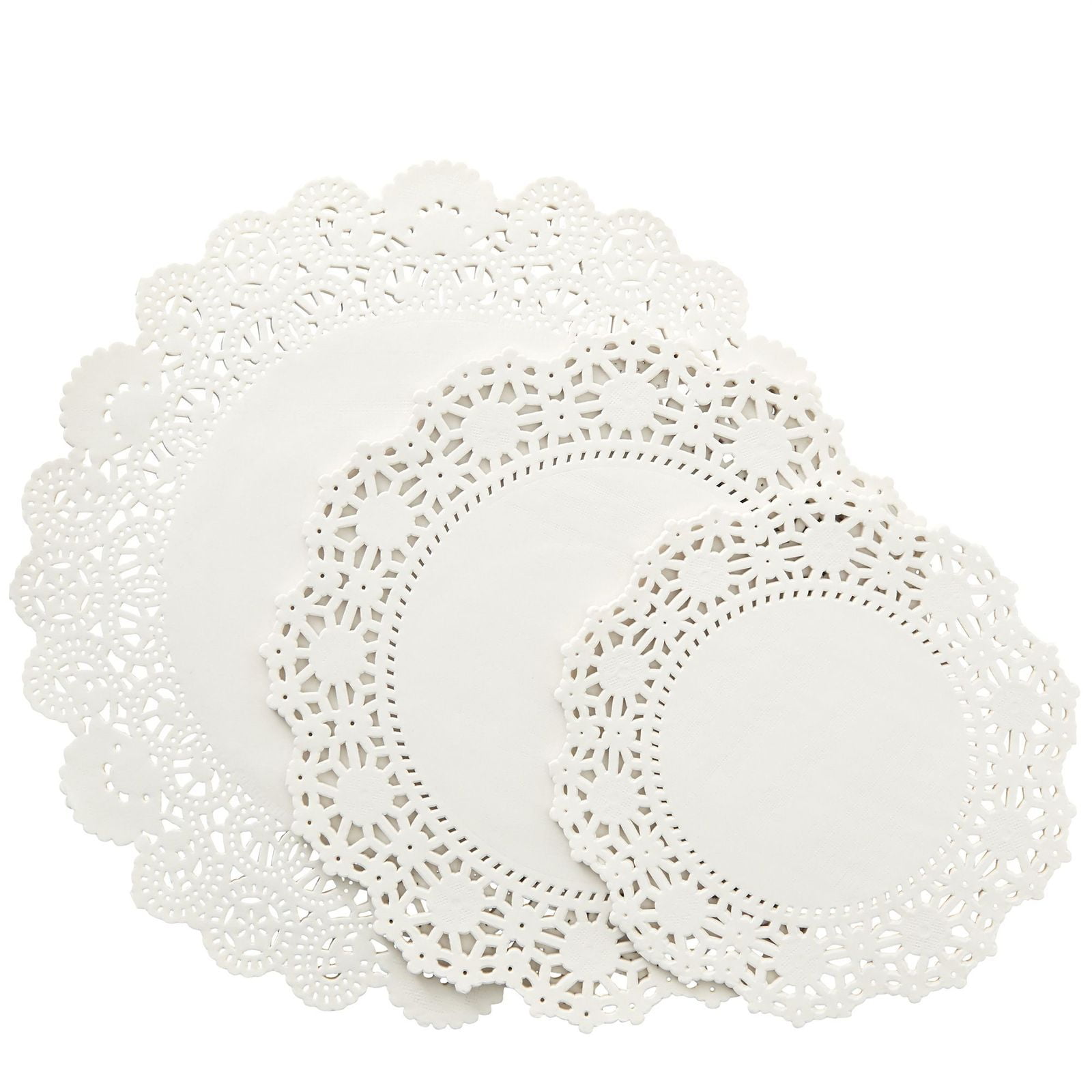 250pcs White Lace Round Paper Doilies 5" 6" 7" 8" Craft Gift Favours Cupcake 