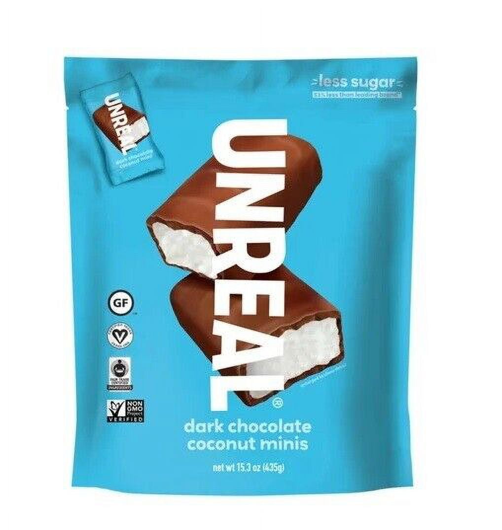 2 Packs Unreal Dark Chocolate Coconut Mini Bars 15.34 oz Each Pack, Exp. 05/2024