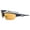 Blue-Gold, variant on Raze Eyewear Pursuit Sports Sunglasses for Men or Women Metallic Blue RAZE Touch Frame w/ HD Orange Z Lens