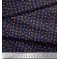 thumbnail image 2 of Soimoi Polyester Crepe Fabric French Horn Musical Instrument Printed Fabric 1 Yard 42 Inch Wide, 2 of 3