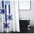 thumbnail image 3 of Simply Daisy 70" W x 73" H Shooting Stars Geometric Print Polyester Shower Curtain, White, 3 of 3