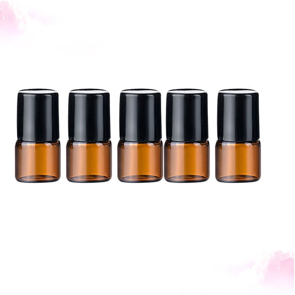 OFFIGAM 5PCS Glass Perfume Roller Bottles Refillable for Essential Oils Travel Size Portable Roll-On