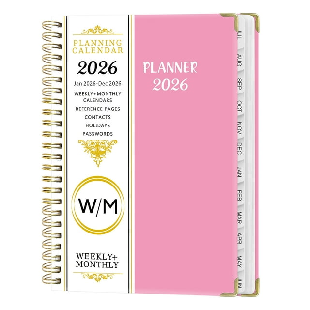 2026.1-2026.12 English Schedule A5 Plan Book With Separating Pages Plan Notebook Coil Book