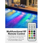 LED Submersible Pool Lights - Rechargeable Remote Control Swimming Pool Light with Timer, 16 LED Color changing IP68 waterproof Underwater Lights for Inground pool, Party, Bathtub, Hot tub (2 Pack)
