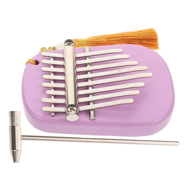unbranded 1Jgo Piano Kalimba Portátil De 8 Teclas Color Lavanda Para Viajes Y Musical