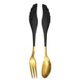 thumbnail image 2 of NIBOLOG 1 Set Wing Design Fork Spoon Set Mirror Polished 304 Stainless Steel Beefsteak Bread Flatware Set for Dining, 2 of 8