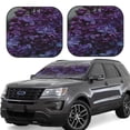 thumbnail image 2 of Uemuo Lilac Printed 2 PCS Car Windshield Sun Shade, Auto Sun Heat and UV Rays Blocker, Foldable Automotive Front Window Sunshade Protector, 2 of 7