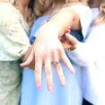 thumbnail image 5 of Three-Stone Engagement Ring for Women - 1.11ct Blue Moissanite in 14K Rose Gold Promise Ring, 5 of 6