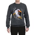thumbnail image 2 of Torn Ripped Eagle Claws Animal Lover Unisex Crewneck Graphic Sweatshirt, Charcoal, 2XL, 2 of 3