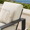 thumbnail image 4 of Lirienne Outdoor Patio Aluminum Armchair in Cream Gray, 4 of 7