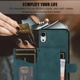 thumbnail image 2 of Mantto Case for iPhone XR,Wallet Phone Case Cute Leather Case with Card Holder Crossbody Cover for Women Girls Strap Wristlet RFID Blocking Shockproof For iPhone XR,Green, 2 of 8