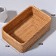 thumbnail image 4 of Cesta de mimbre tejida a mano para frutas, té, meriendas, pan, caja de almacenamiento rectangular para cosméticos, suministros de cocina para el hogar S, 4 of 8
