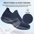 thumbnail image 3 of AMANSSE Mens Walking Shoes Non Slip Casual Shoes Lightweight Breathable Mesh Comfort Sneakers Navy Blue Size 11, 3 of 7