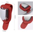 thumbnail image 5 of (2 unidades, rojo) Soporte universal para gafas de coche, clip de cuero para gafas de sol y clip para tarjetero Rojo Verde, 5 of 5