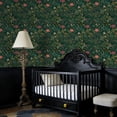 thumbnail image 3 of Whimsical Peel and Stick Wallpaper Botanical Garden Birds Butterflies Tropical Plants Wall Mural 23.6in x 9.8ft Self Adhesive Removable Wall Paper Renter Friendly Wallpaper for Kids Bedroom Studio, 3 of 8