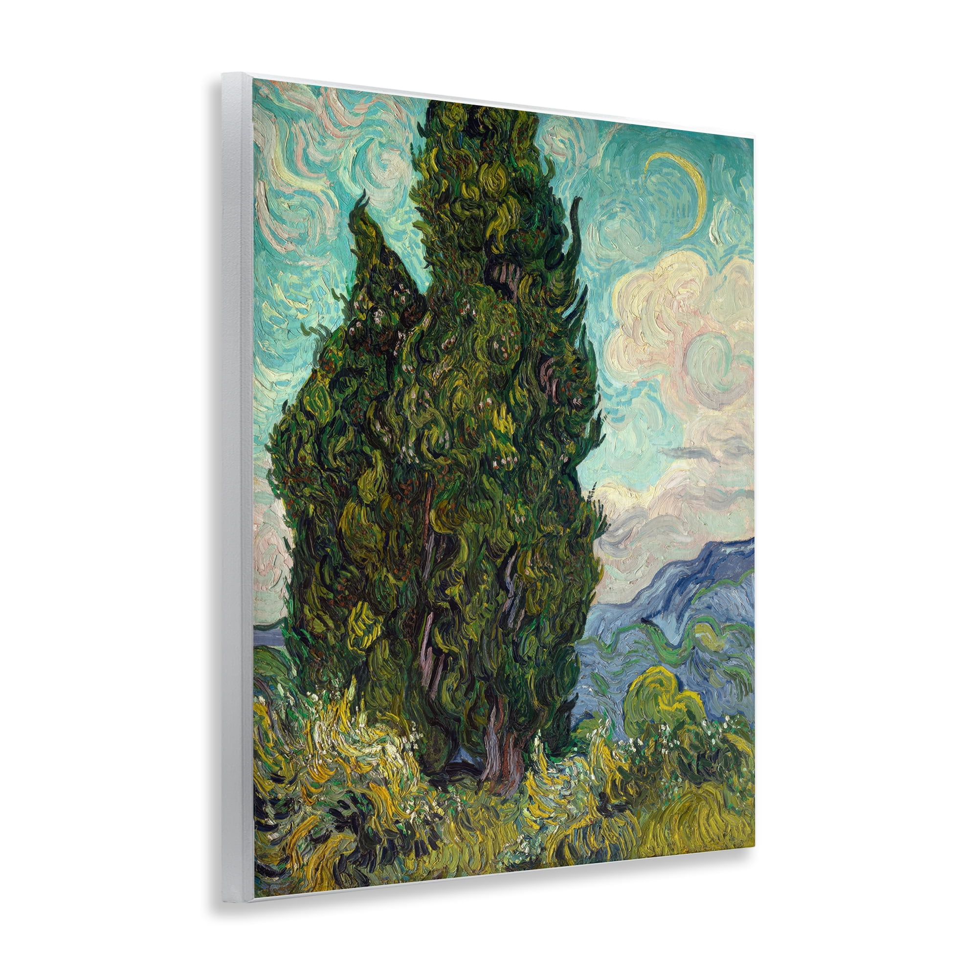 Stupell Industries Van Gogh Cypress Landscape Landscape & Nature Painting Unframed Art Print Wall Art, 11 x 14