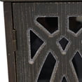 thumbnail image 5 of S-HOME Vintage Wall-Mounted Cabinet in Rustic Wood Finish, 21.26 Inch Accent Chest with Decorative Cutout Doors for Bathroom and Living Room Storage, Antique Black, 5 of 8