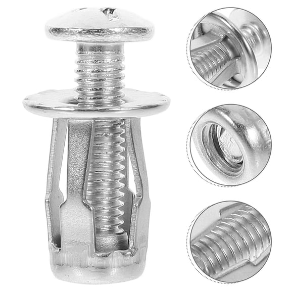 Soimiss 20Pcs Hollow Door Anchors and Screws for DIY Work Stainless Steel Secure Hold