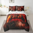 thumbnail image 2 of Castle Fairy Gradient Video Game Twin Bedding Sets,Black Red Ombre Bedding Comforter Set, 2 of 8