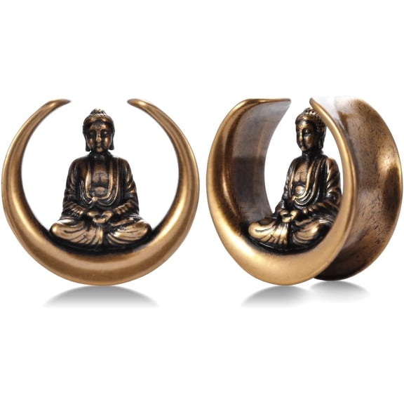 2PCS Owl Top Saddle Ear Gauges Tunnels Opening Ear Plugs Expander Earrings Stretcher Fashion Body Piercing Jewelry 0g-1"(8mm-25mm)[e460]