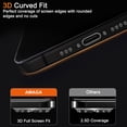 thumbnail image 3 of [2+2 Pack]AMAGA Compatible with iPhone 16 Pro Max Screen Protector, HD and Privacy Tempered Glass Screen Protector with Camera Lens Protector, 3 of 6