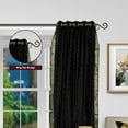 thumbnail image 2 of Black Ring Top  Sheer Sari Cafe Curtain / Drape / Panel  - 43W x 36L - Piece, 2 of 4