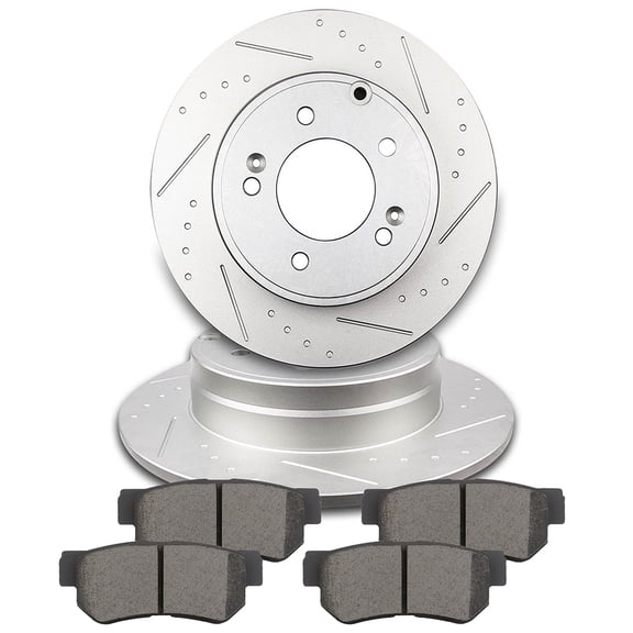 CCIYU Brakes Kits with Brakes Pads and Rotors Rear for 2009 for Hyundai Azera ,2005-2008 for Hyundai Sonata