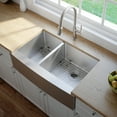 thumbnail image 3 of KRAUS Standart Pro 33" Apron Front Farmhouse 16 Gauge 40/60 Double Bowl Stainless Steel Kitchen Sink, 3 of 8