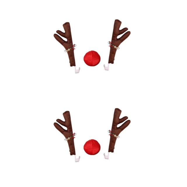 Scienceny 3 unids/set ciervos Navidad decoración coche vehículo nariz cuerno disfraz Kit Navidad cuernos adornos Auto decoración Type2 NO2 Scienceny CBP106133
