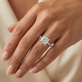 thumbnail image 4 of Pompeii Certified Monica Princess Cut 3 1/2Ct Diamond Engagement Ring 14k Gold Lab Grown, 4 of 4