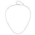 thumbnail image 3 of Diamond2Deal 14K White Gold Adjustable 1mm Diamond-Cut Box Chain Necklace for Women 22", 3 of 5