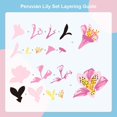 thumbnail image 3 of 3Pcs Peruvian Lily Layering Metal Cutting Dies Peruvian Lily Cut Dies Metal Stencils Metal Die Cuts for Card Making Embossing Tool Stencil Scrapbooking DIY Craft Album Paper, 3 of 7
