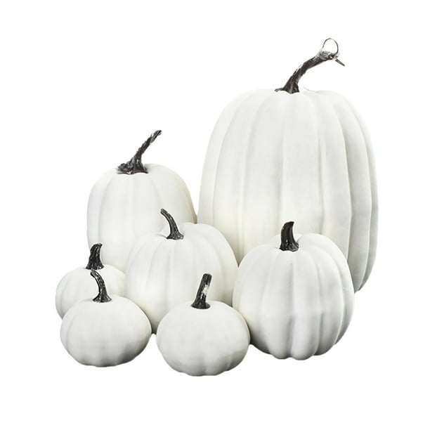 7 Calabazas Artificiales Naranjas Para Halloween, Decoración Otoñal, Jardín, Césped, Espuma, Adornos, Lugares Públicos, Profesores