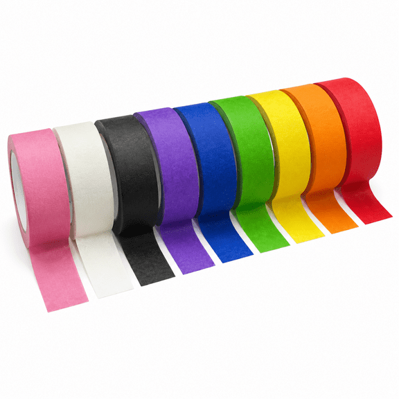 Colored Painters Tape, 9 Rolls in 9 Assorted Colors, Multi-Surface, 0.94 in x 22 yd Each