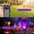 thumbnail image 3 of Outdoor Solar Lights, Halloween Decoration Lights, 6 Pack LED Solar Torch Lights with Flickering Flame, Outside Waterproof Lighting Decoration for Patio Garden Yard Pathway Landscape, 3 of 7